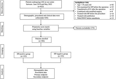 Incidence and risk factors of postoperative nausea and vomiting following laparoscopic sleeve gastrectomy and its relationship with Helicobacter pylori: A propensity score matching analysis